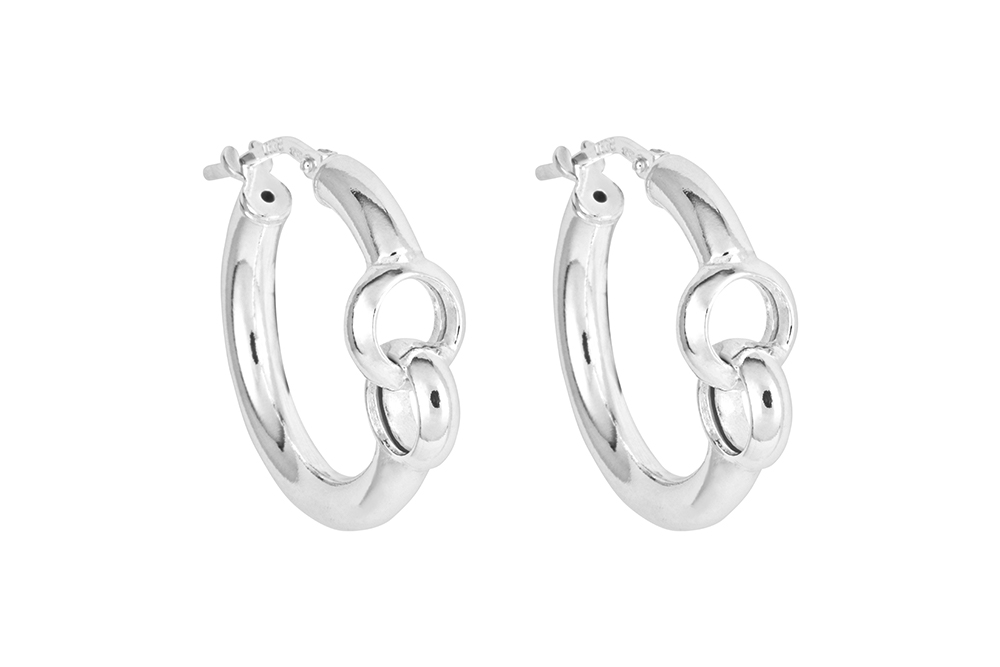 Sterling silver hoop earrings