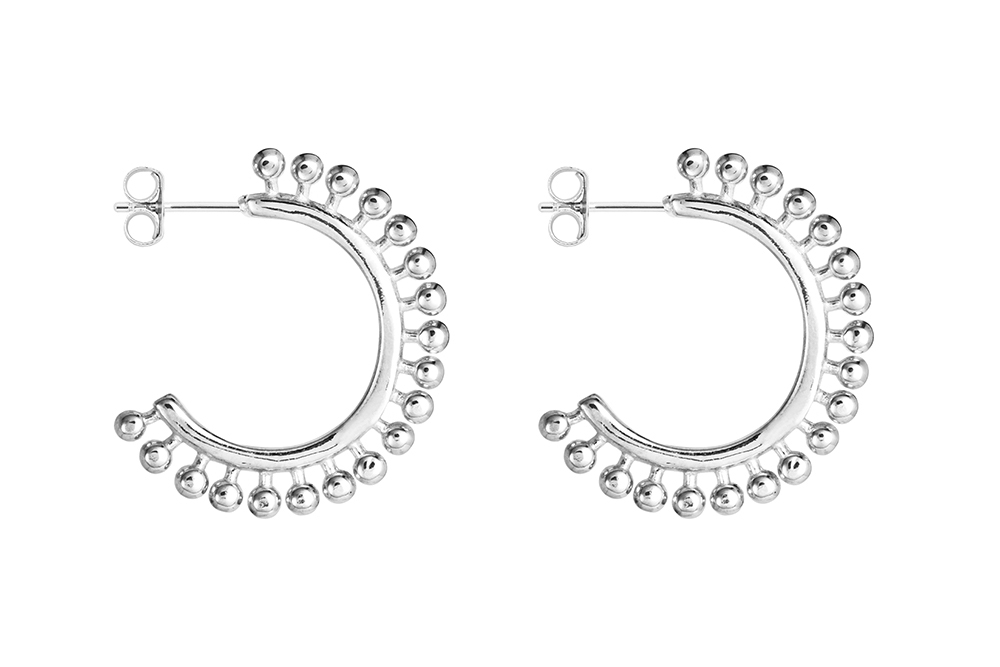 Sterling silver hoop earring