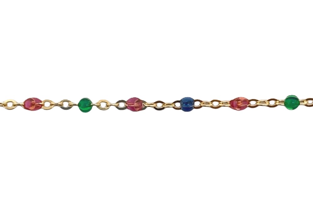 Silver chain enamel by meter