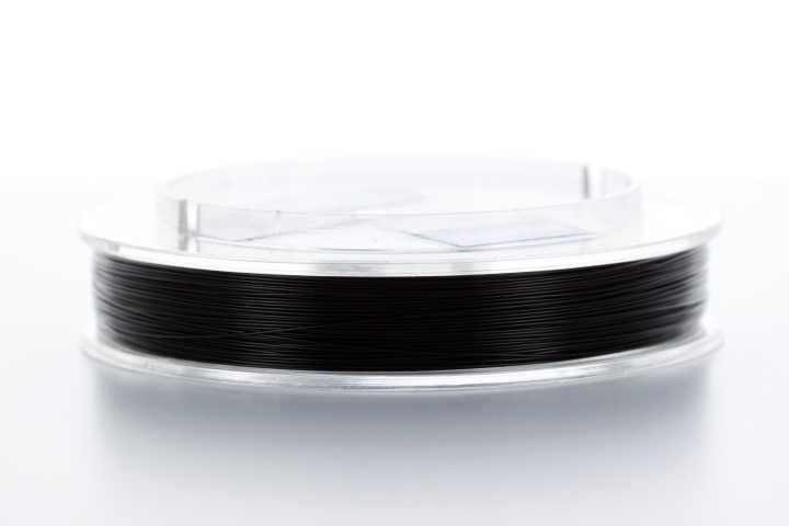 [16086FT040A02] Alambre de acero japones 7 hebras revestido nylon 100 mt 0.40mm (Negro)