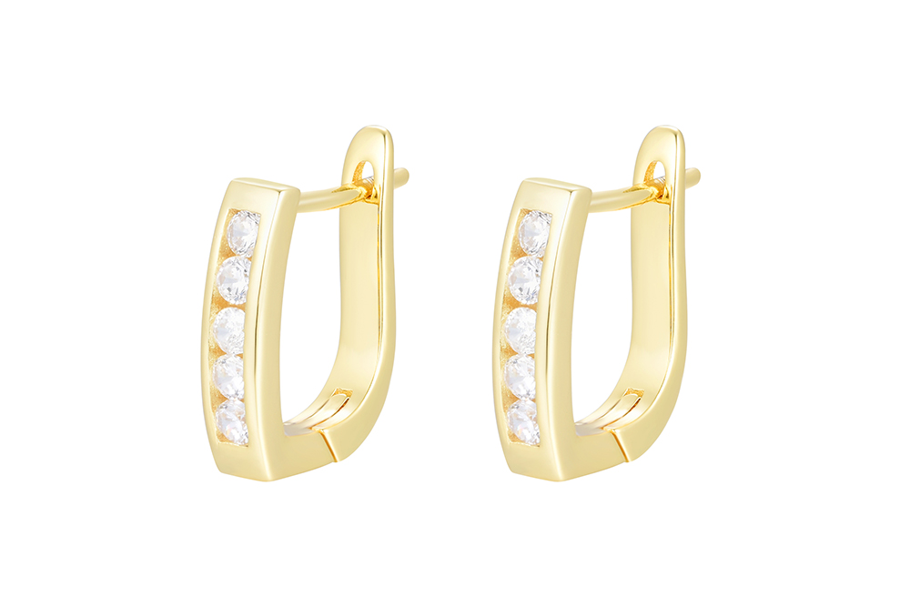Sterling silver zirconia earring
