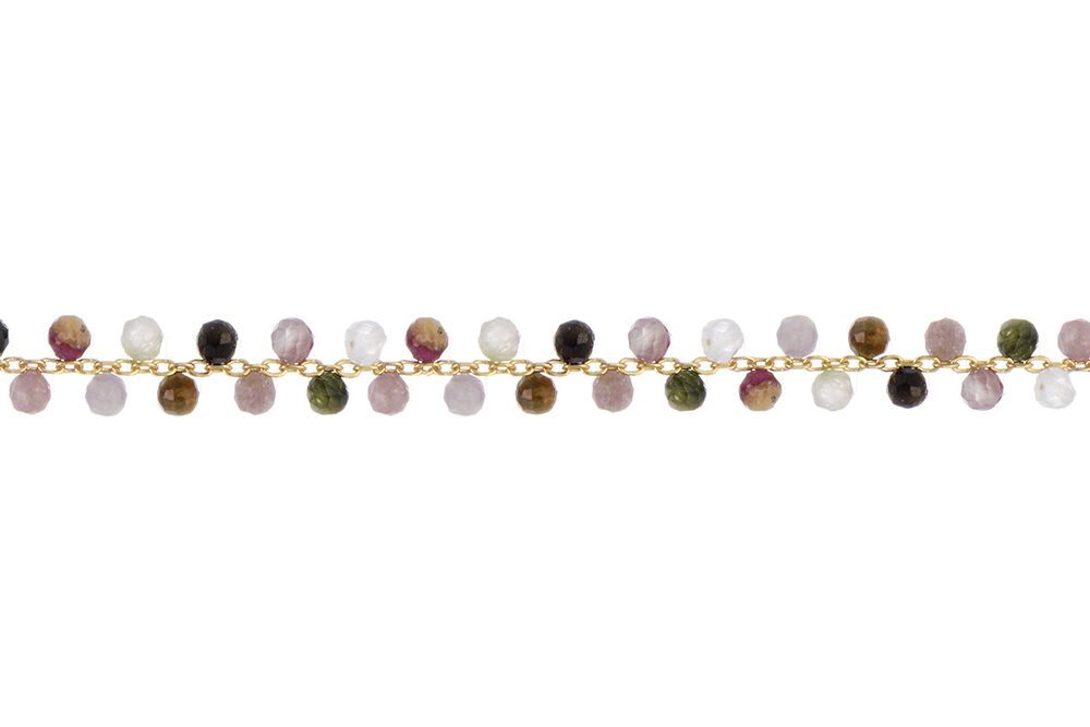 Sterling silver semiprecious stone necklace