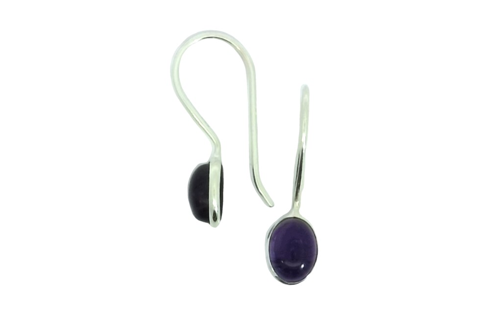 Sterling silver semiprecious stone earring