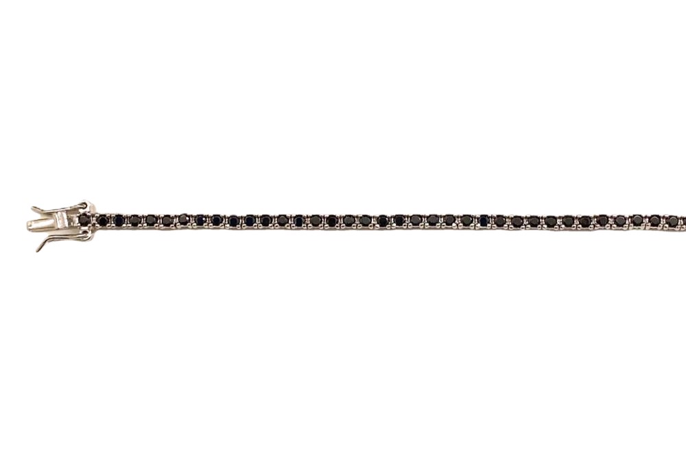 Pulsera plata 925 tennis zirconita redonda 2.00mm montura en grapa