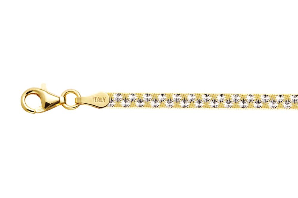 Pulsera plata 925 snake plana dibujo 050