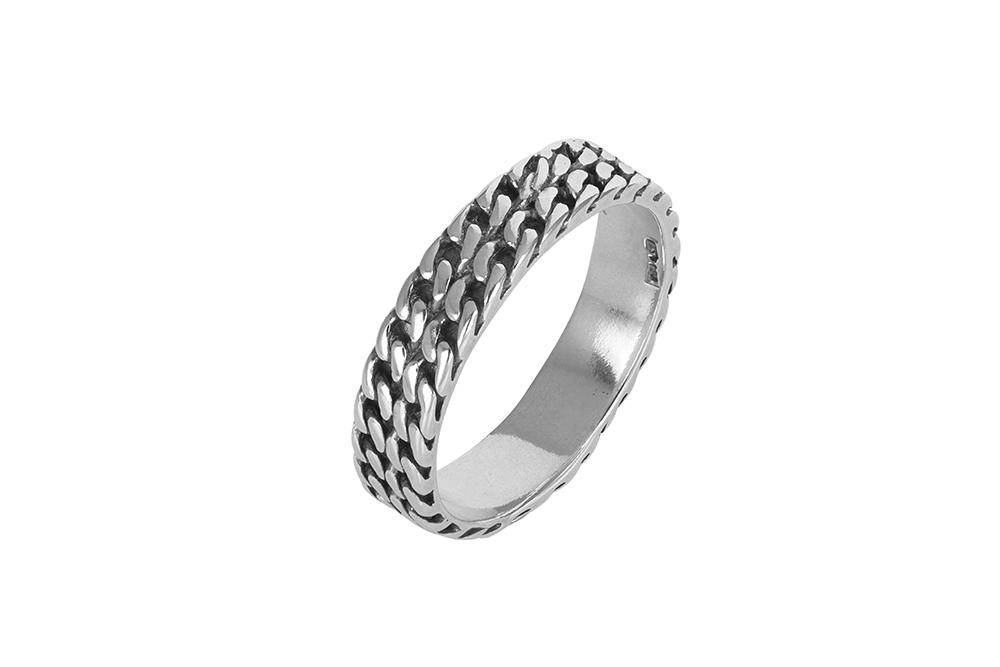 Sterling silver mesh-style ring