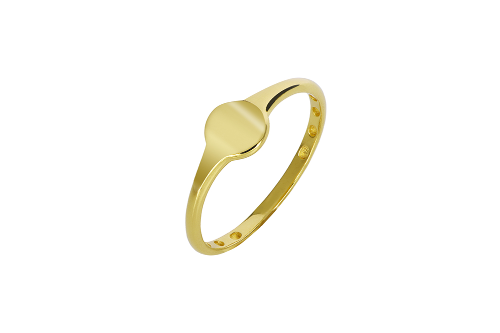 Sterling silver 6mm mini round signet ring