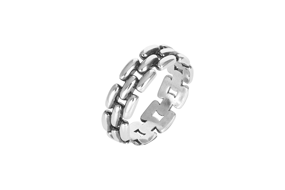 Sterling silver mesh-style ring
