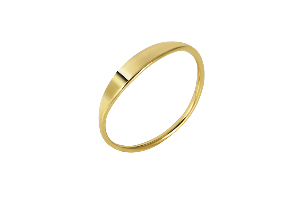 Sterling silver mini long signet ring