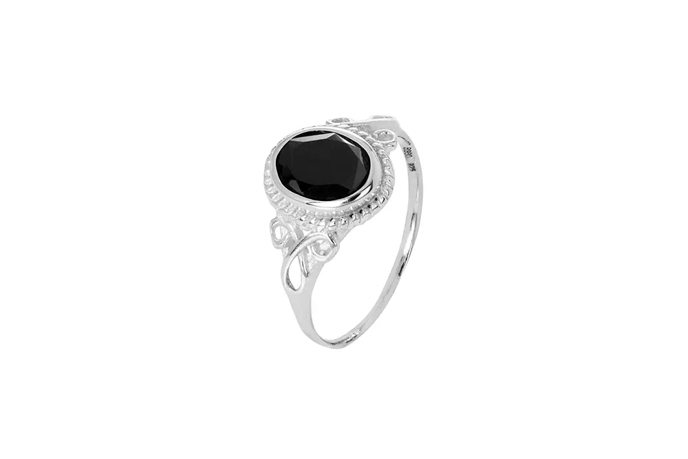 Sterling silver 8x6 mm oval stone ring
