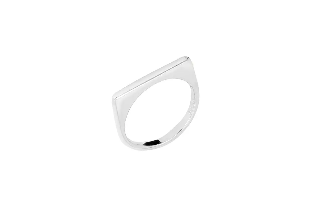 Sterling silver 19x2mm ring