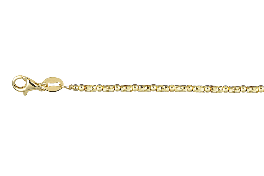 [18696B16E3DO] Sterling silver bracelet (Gold plated)