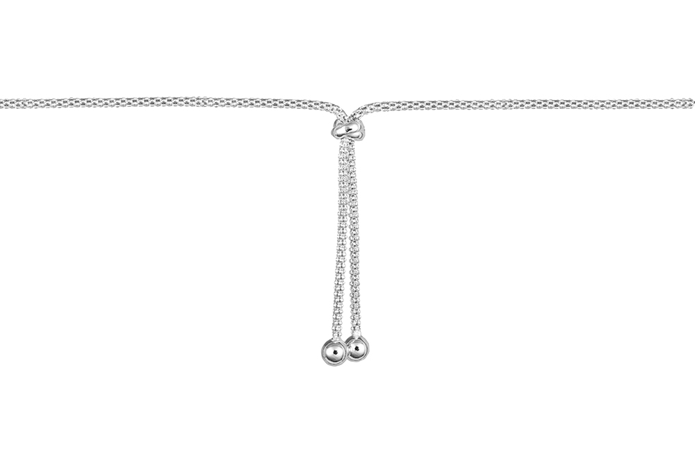 Collar plata 925 cadena coreana corbatín