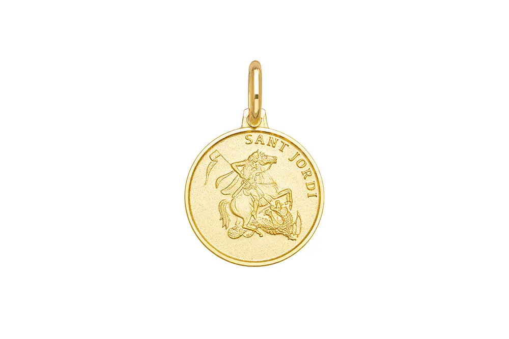 Colgante plata 925 medalla de Sant Jordi