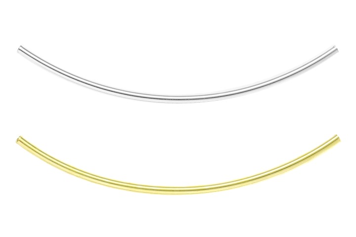 Tubo plata curvado redondo 2mm