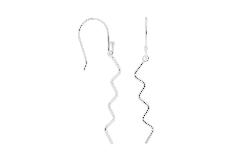 Pendiente plata 925 zig zag