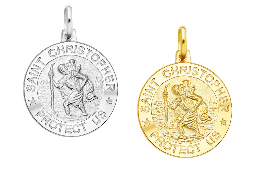 Colgante plata 925 medalla San Cristobal