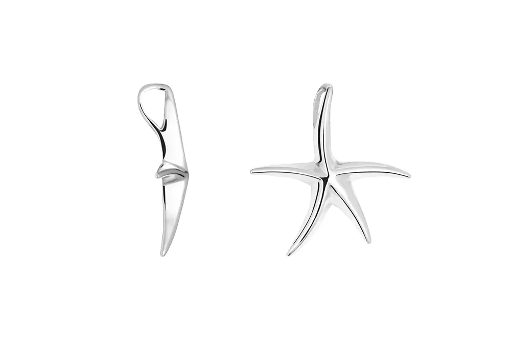 Sterling silver starfish pendant