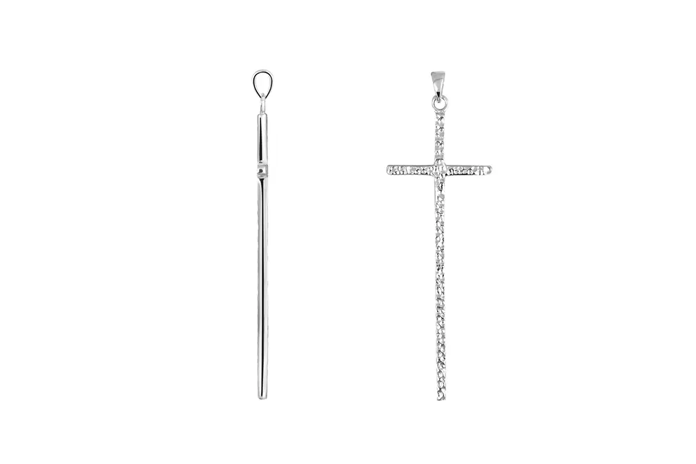 [18950PHAPL] Sterling silver cross pendant