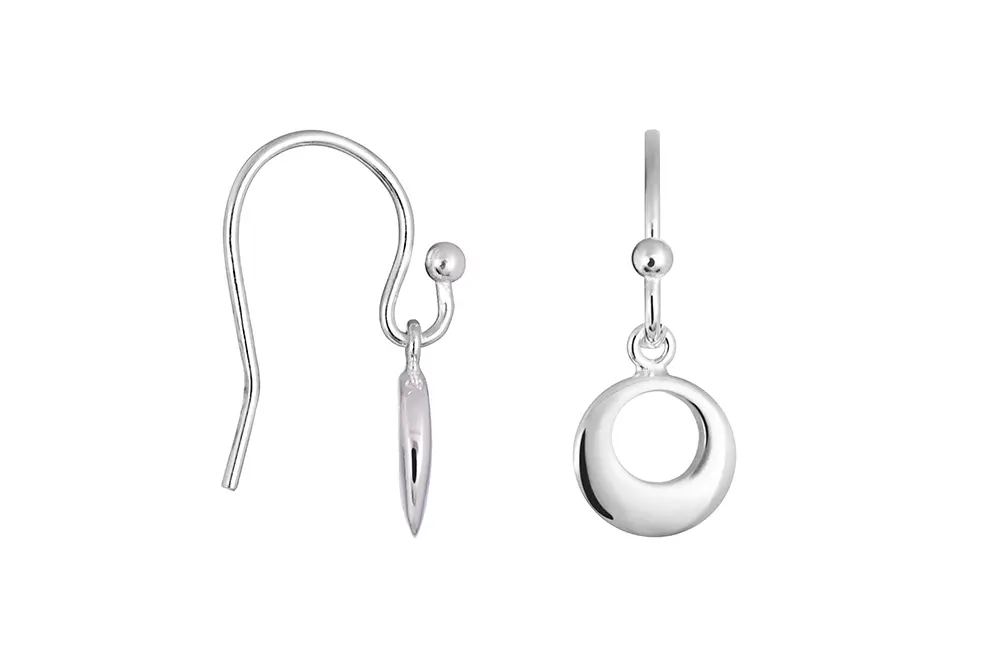 Sterling silver circle earrring