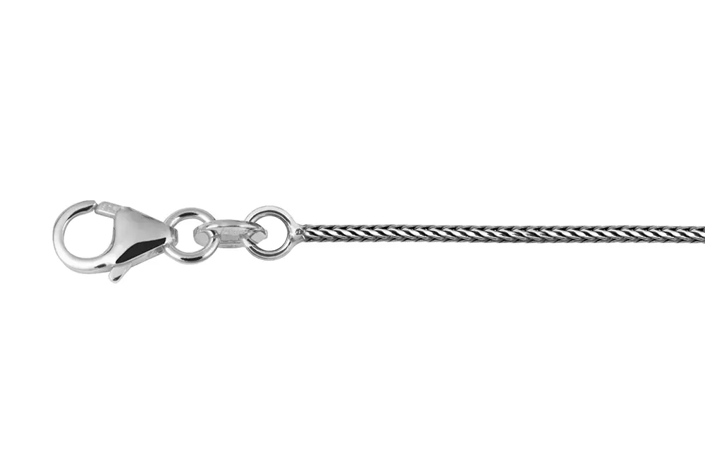 [18976C4000OX] Sterling silver 1.30 mm round fox tail chain  (40 cm)