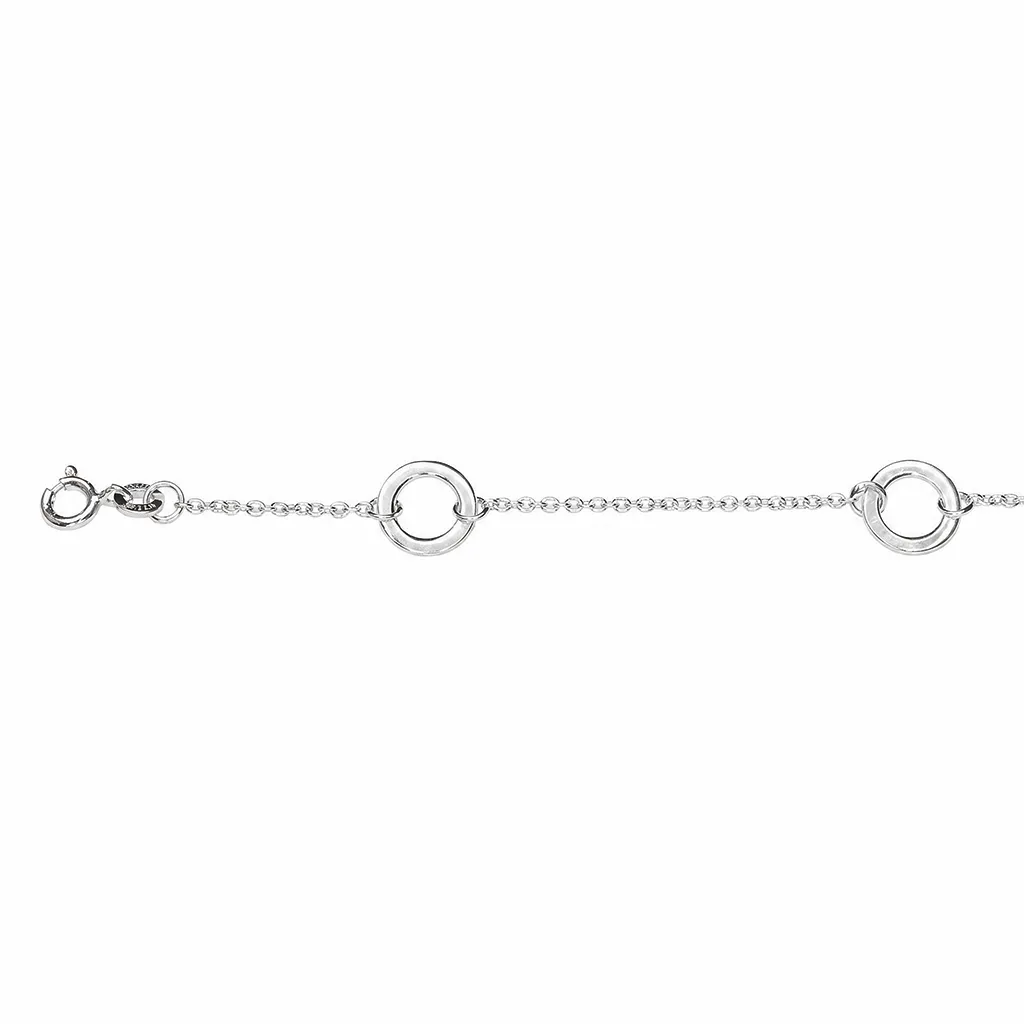 Sterling silver circles anklet