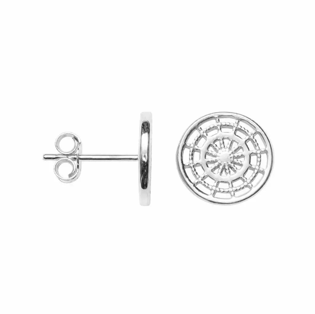 [16700E00PL] Pendiente plata 925 disco calado (Plata)