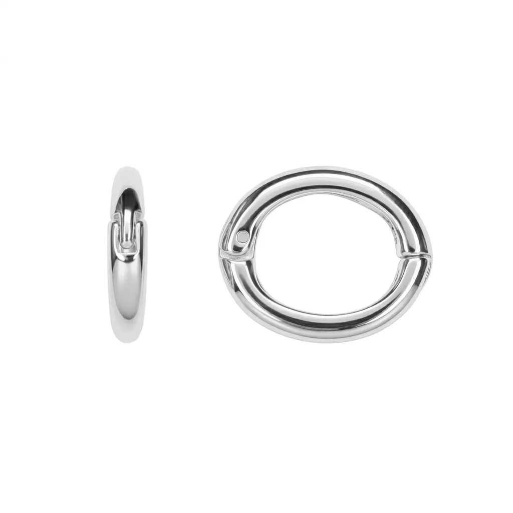 [19007FPL] Cierre de clic oval plata 925 (Plata)