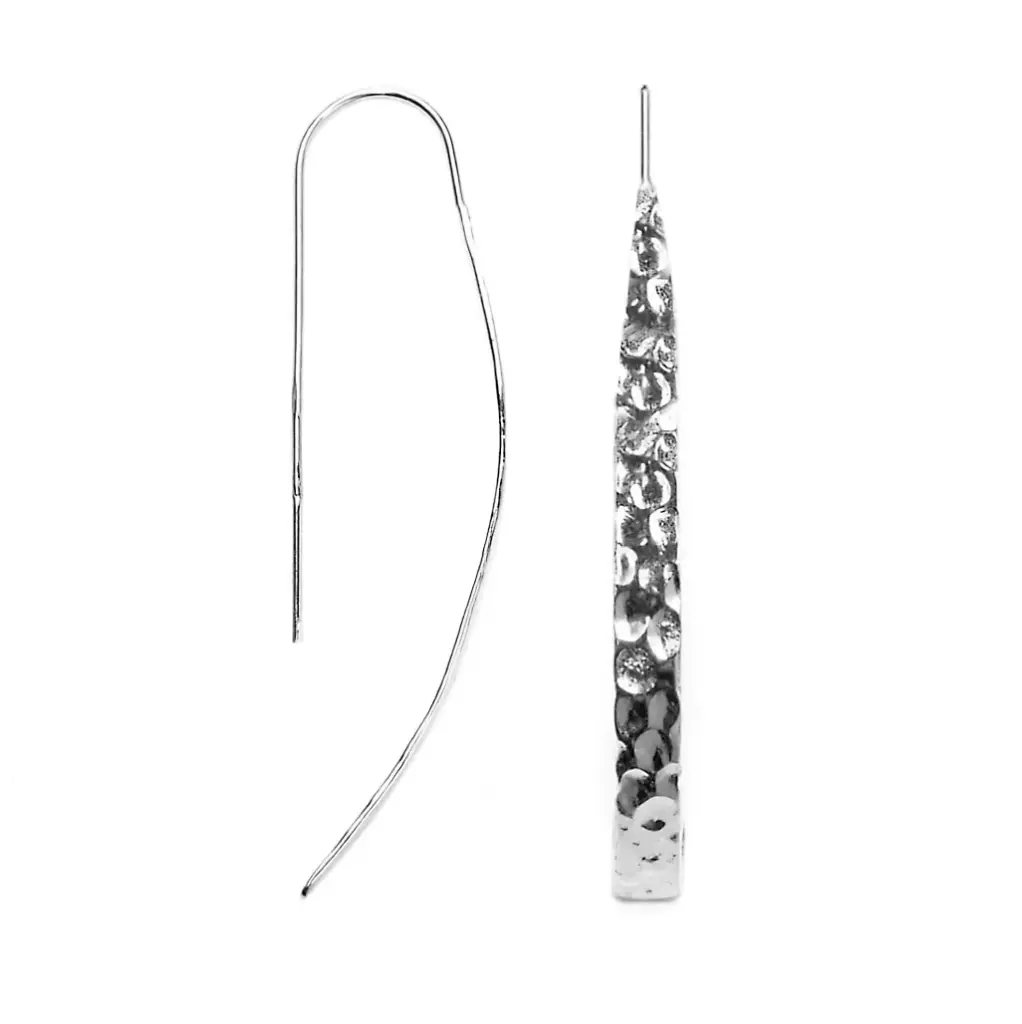 Pendiente plata 925 barra plana curva