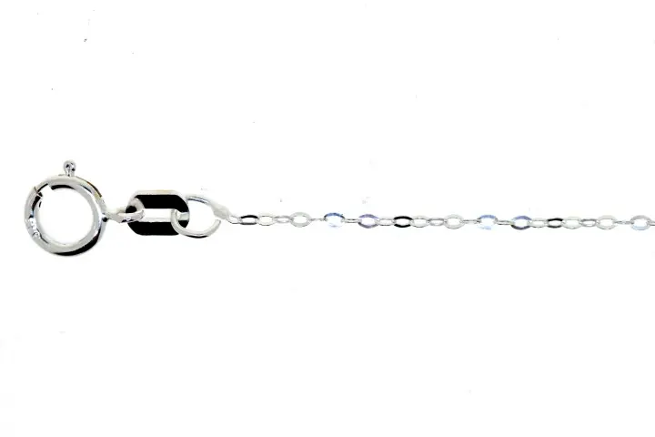 Sterling silver oval flat cable chain 020
