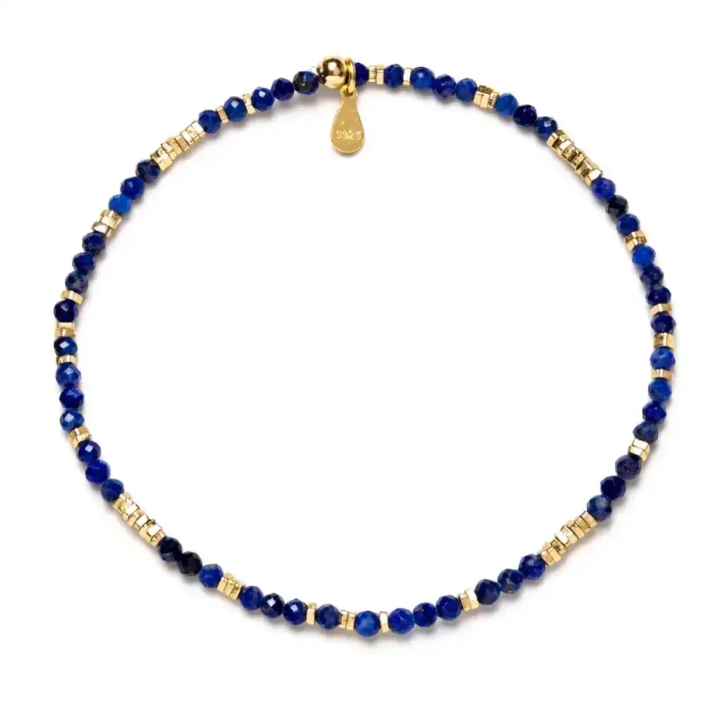 Pulsera plata 925 elástica con piedras semipreciosas 