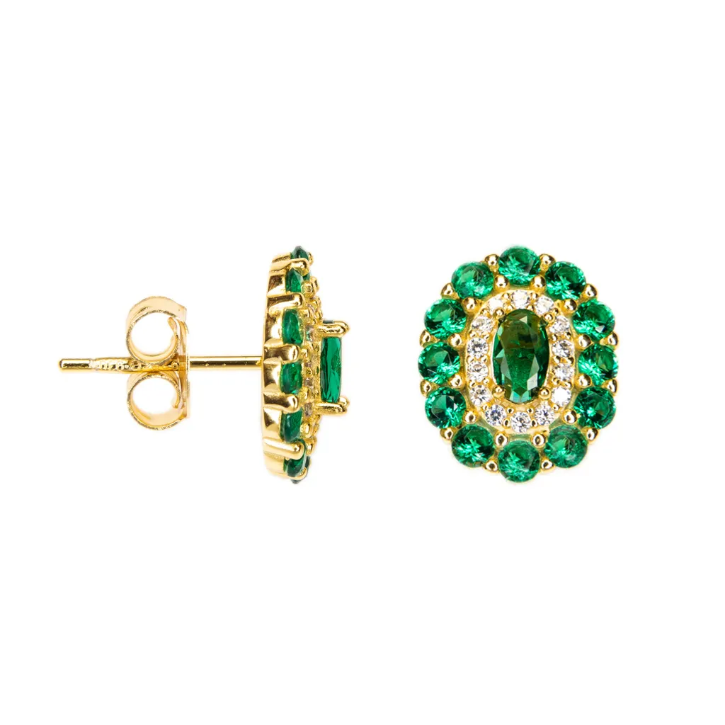 Pendiente plata 925 con circonitas blancas