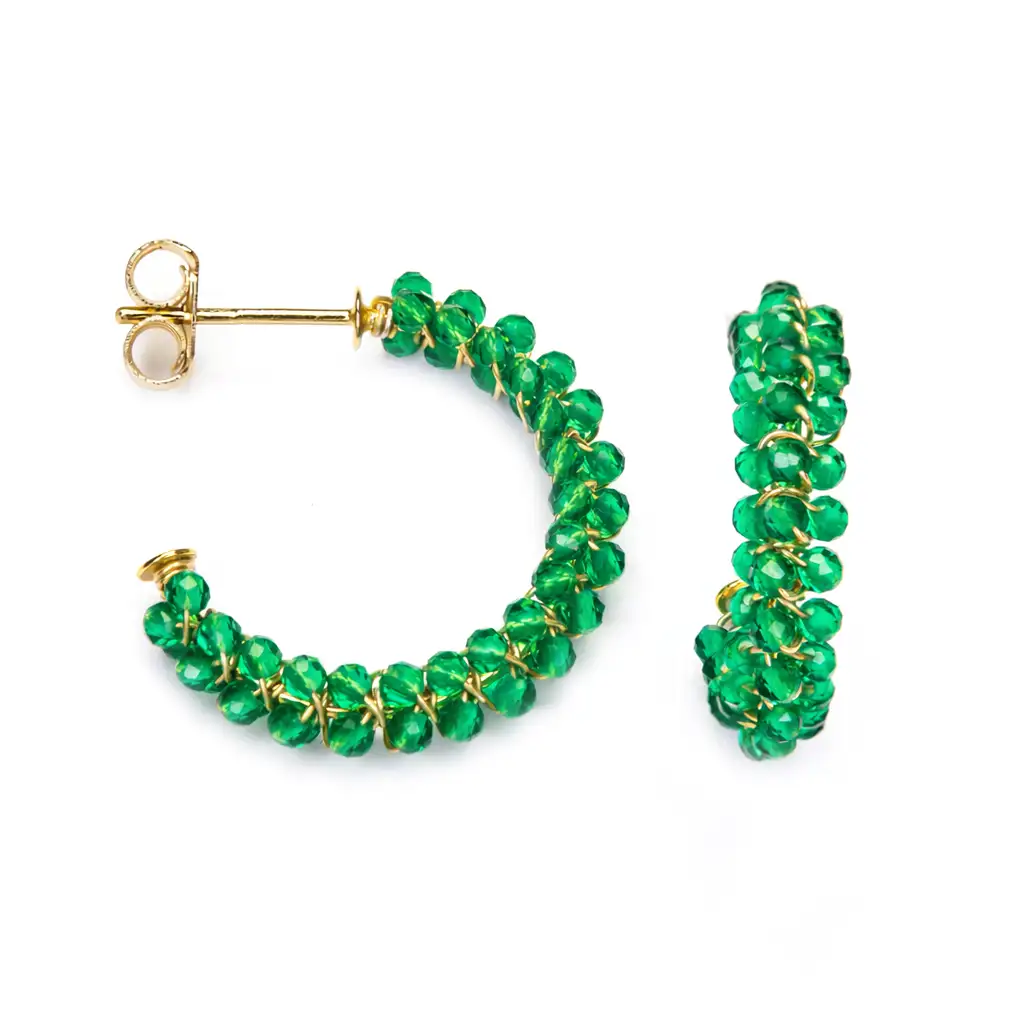 Pendiente plata 925 aro circonitas