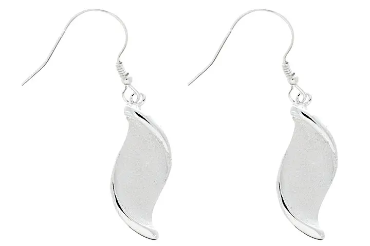 Sterling silver curved earrings