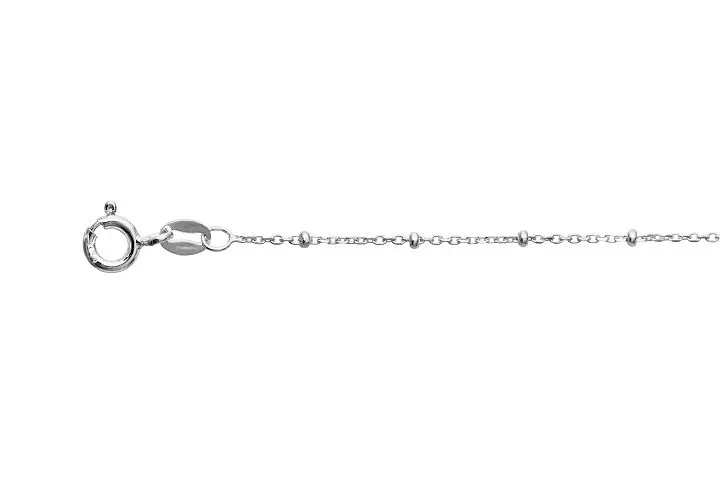 Sterling silver anklet forced chain 030 with interlocking rings