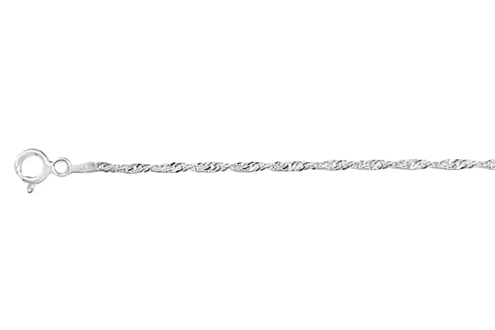 Tobillera plata 925 cadena singapur 2mm