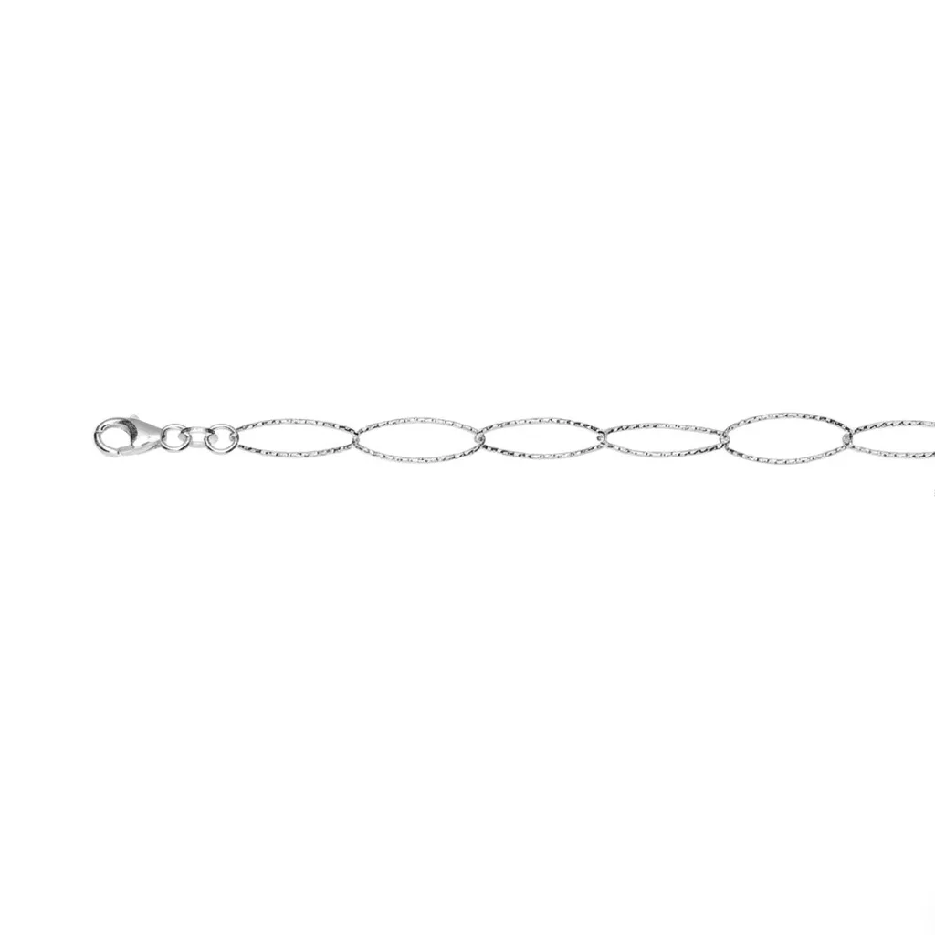 Pulsera plata 925 eslabones ovalados