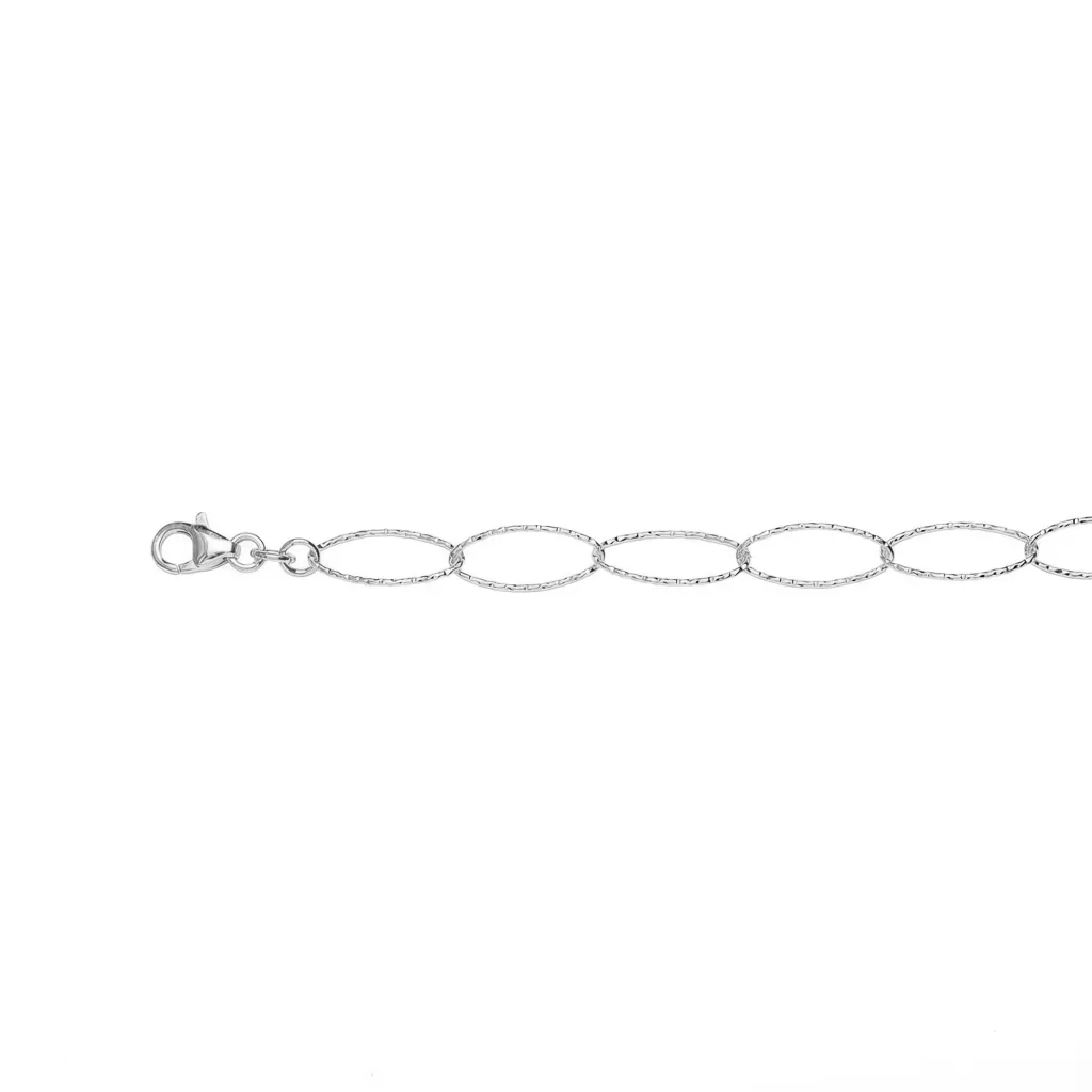 Sterling silver 925 oval link bracelet