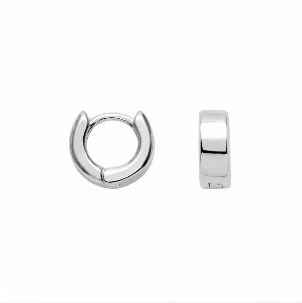 [19132EE080PL] Pendiente plata 925 aro 3mm  (Plata)