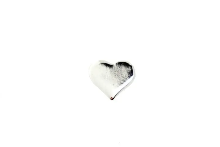 [0720400000PL] Sterling silver heart connector (Sterling silver)