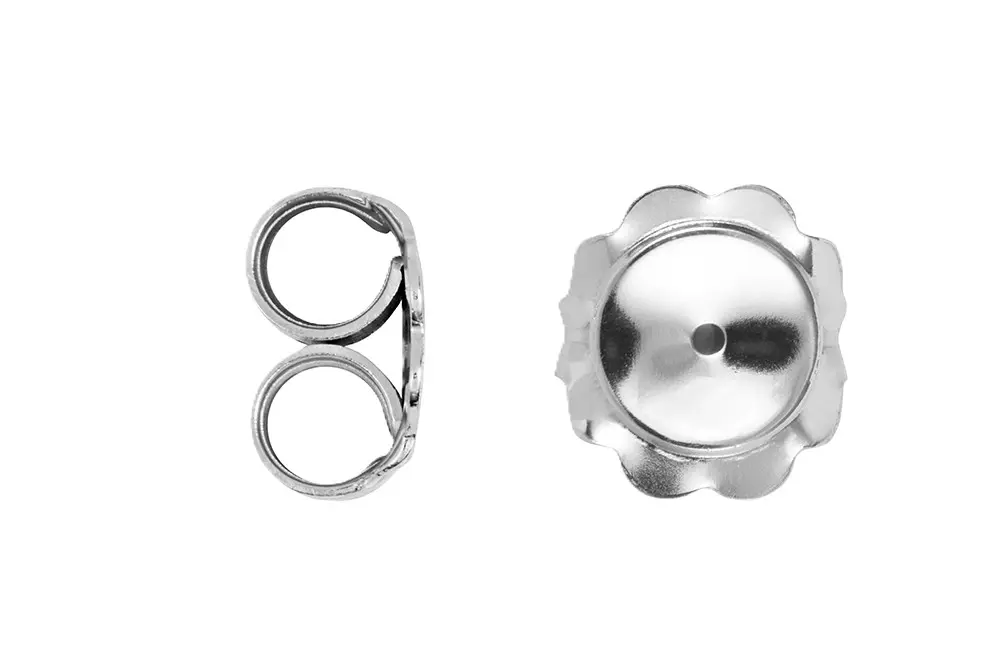 Presión plata 925 flor 7mm para pendientes