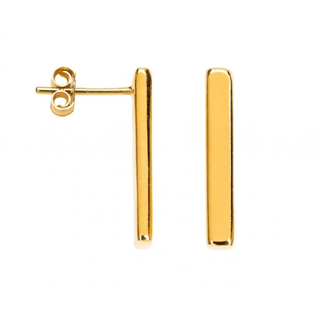 Sterling silver 2mm bar earrings