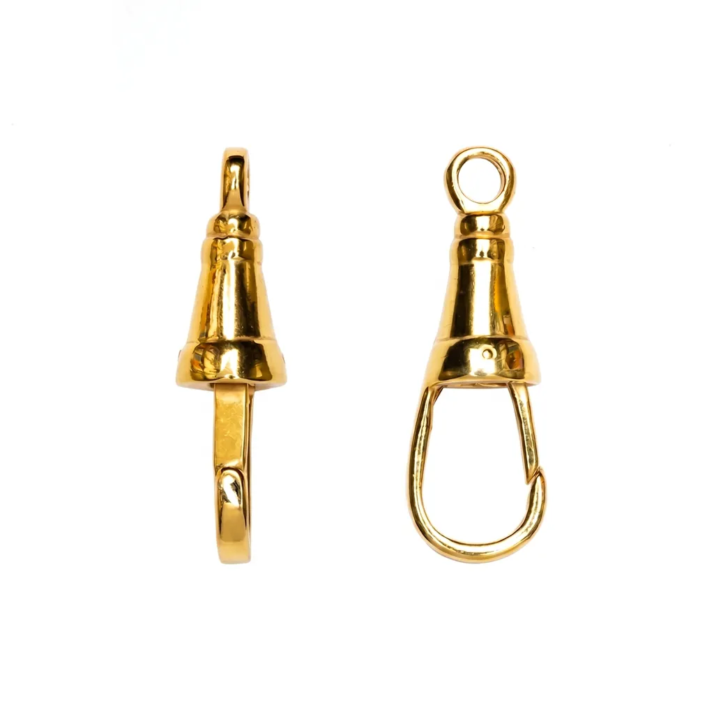 Sterling silver spring loaded hook clasp