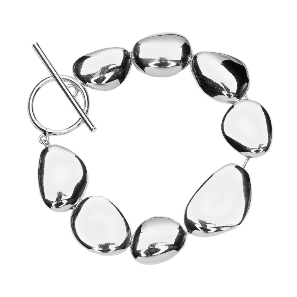 [19166B185000PL] Sterling silver multi-stone shape bracelet
