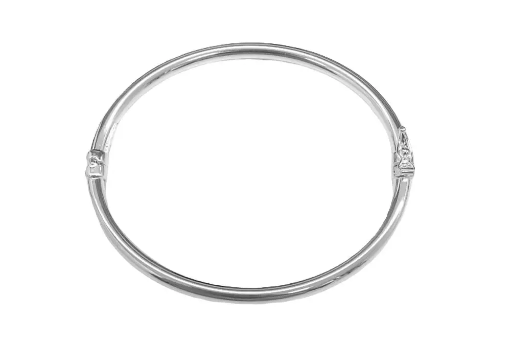 [1359400000PL] Brazalete esclava plata 925 tubo liso 4mm (Plata)