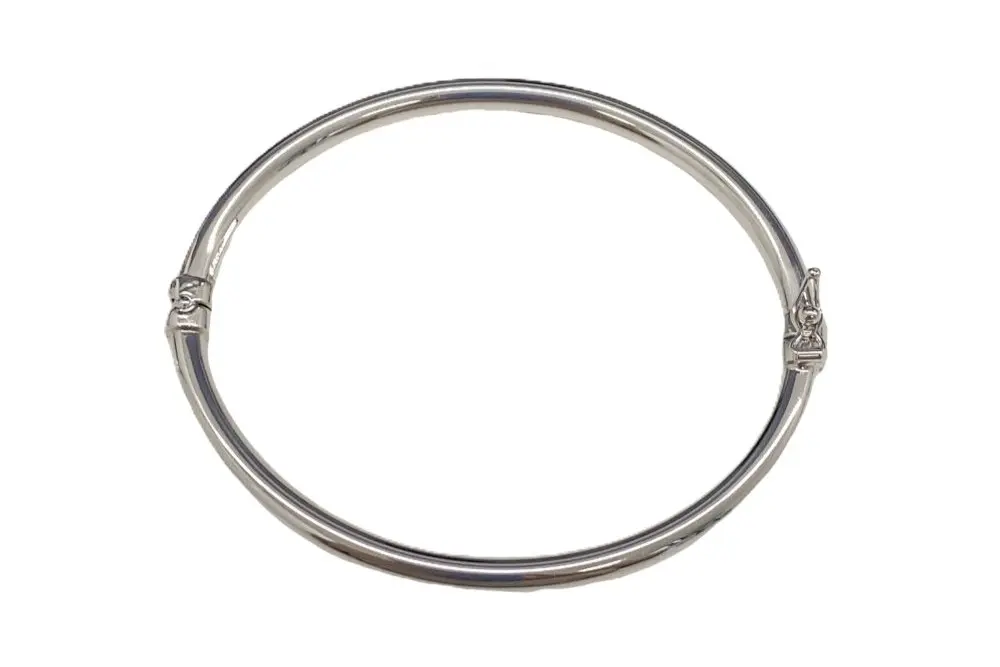 Brazalete esclava plata 925 tubo liso 4mm
