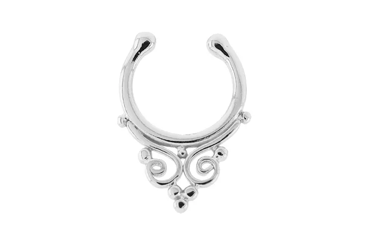 [10996EPL] Silver 925 nose ring (Sterling silver)