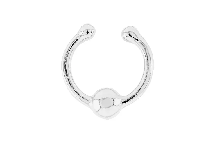 Aro de nariz plata 925 bola 4mm 