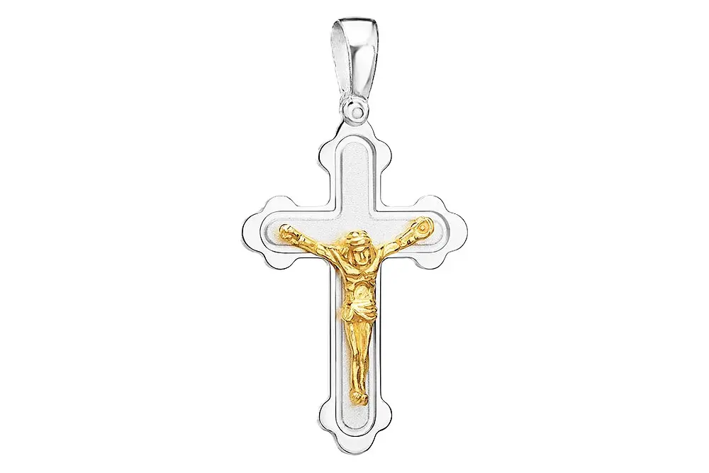 Sterling silver jesus christ crucifix cross pendant 