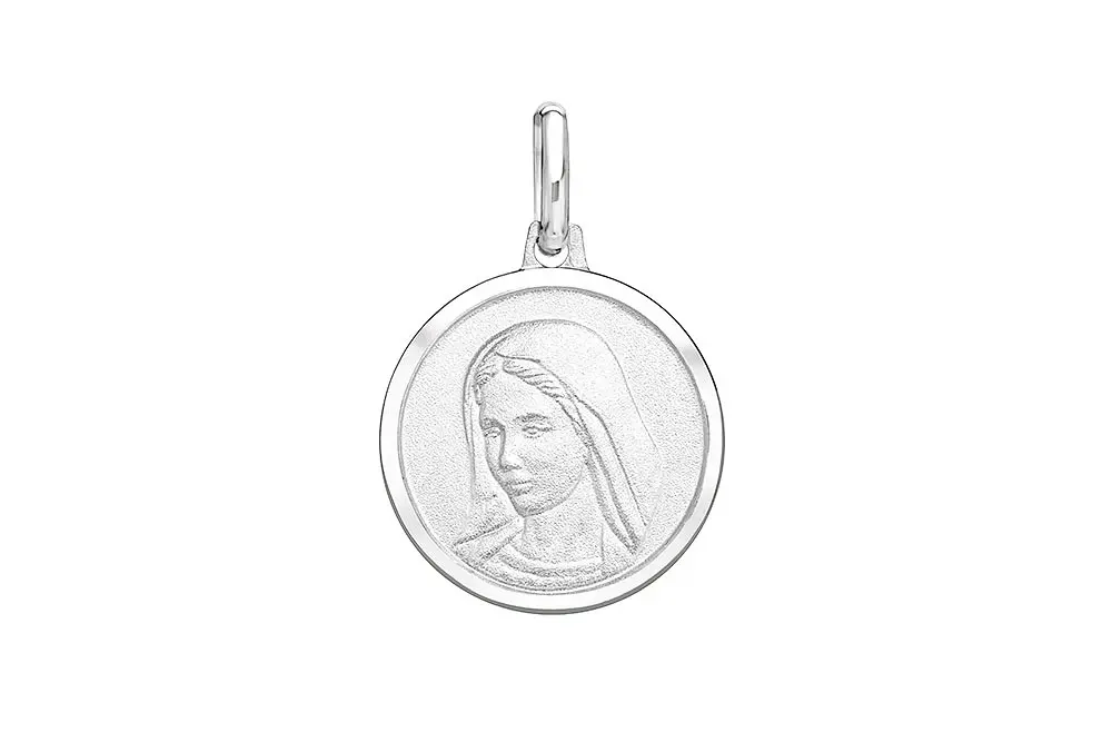 Colgante plata 925 medalla virgen maria